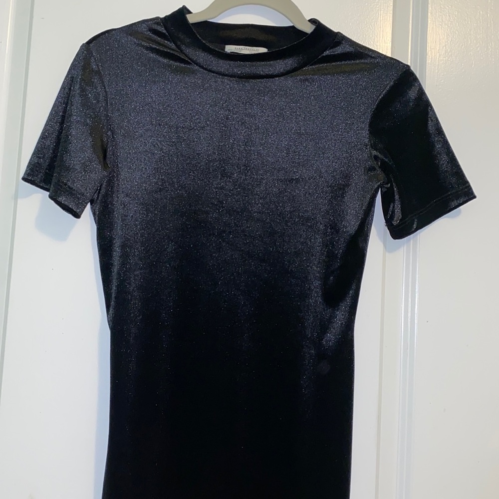 Zara Women Velvet Midi Dress